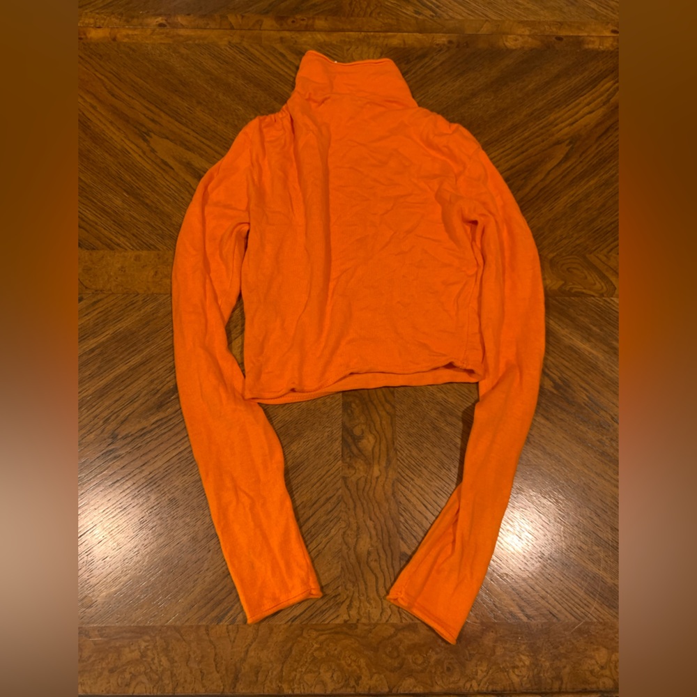 ZARA new orange mock neck